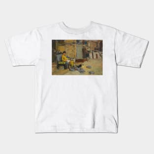 The Favourites of The Emperor Honoriuss(Sketch) by John William Waterhouse Kids T-Shirt